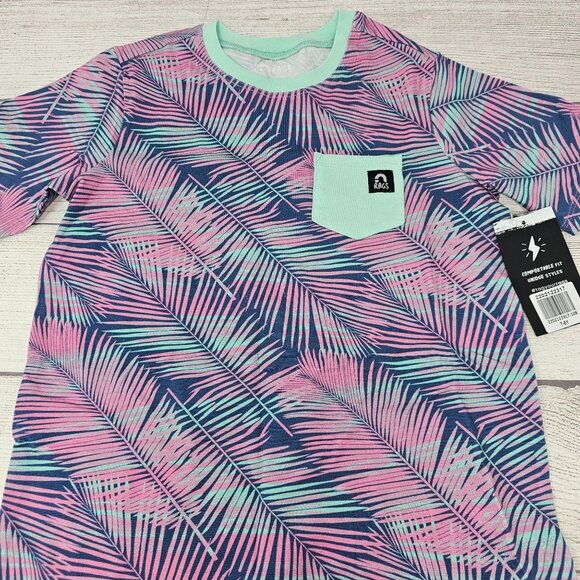 NWT Rags To Raches Toddler Boy Palm Trees T-Shirt Size 7-8y - Picture 1 of 4